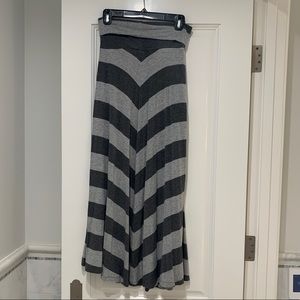 Grey Stripped Maxi Dress